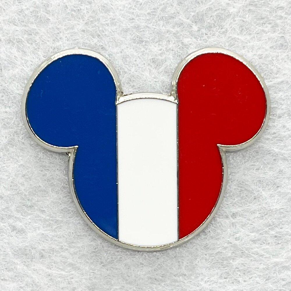 🔮 5/$25 Disney Mickey Mouse‎ Icon France Flag Pin